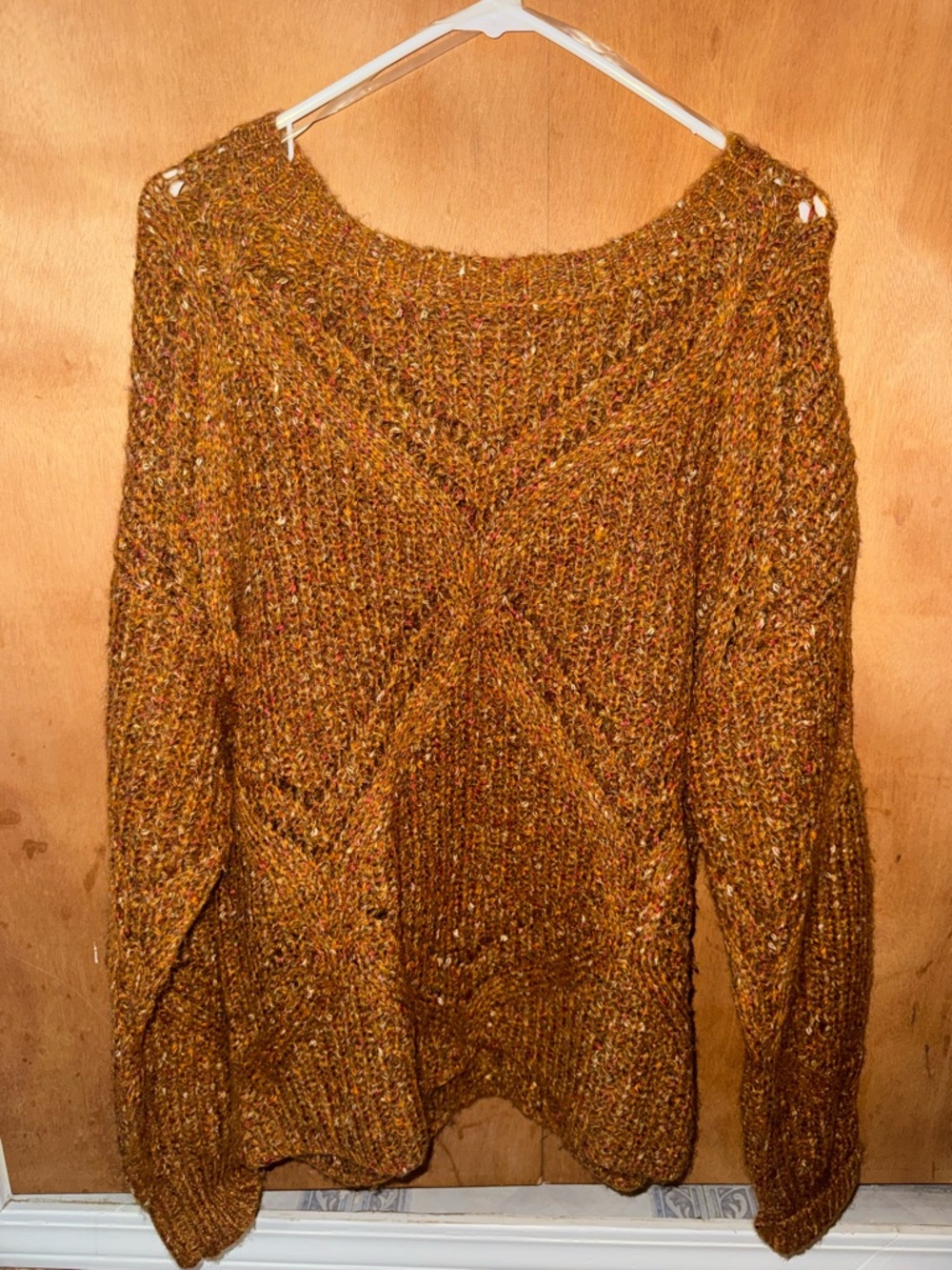 Daytrip Chunky Scoop Neck Sweater in Mustard